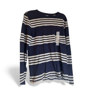 Old Navy Size Small  Striped Long Sleeve Tee - Navy and White NWT